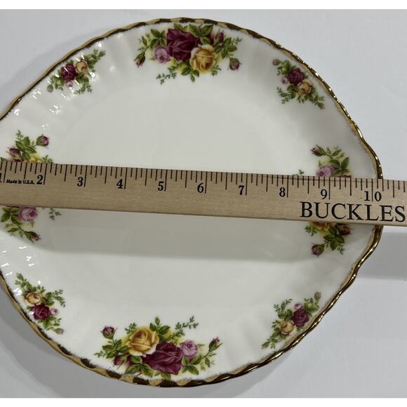 Royal Albert OLD COUNTRY ROSES Handled Cake Plate Bone China 10 inch England - Picture 4 of 4